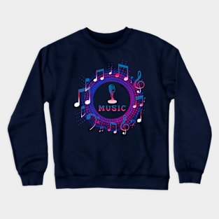 microphone for music performance Crewneck Sweatshirt